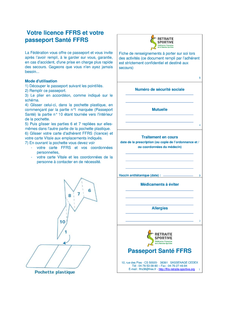 Passeport sante ffrs page 1