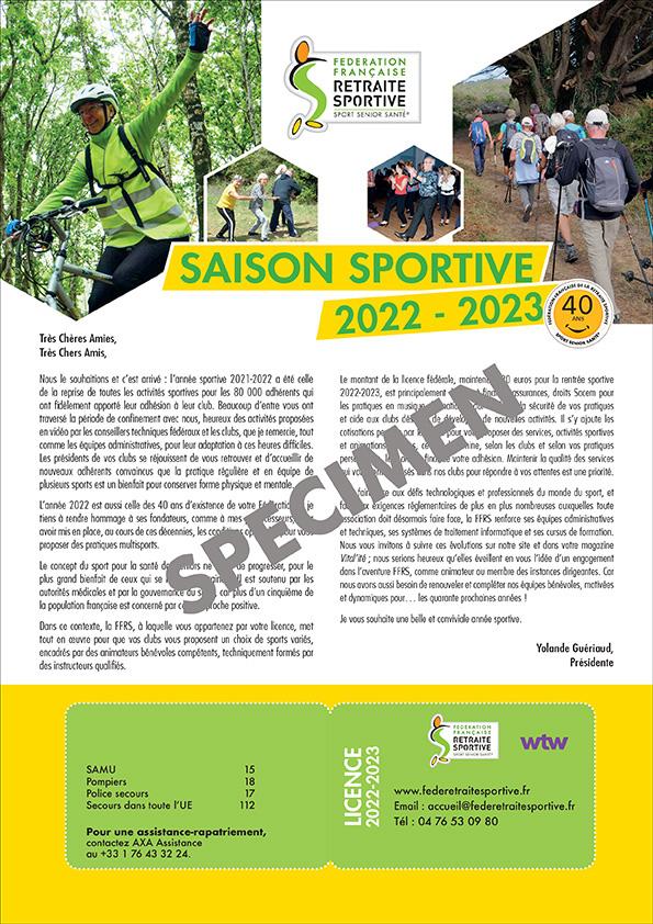 Specimen licence ffrs 2022 2023